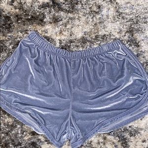 Velvet baby blue shorts (one size)